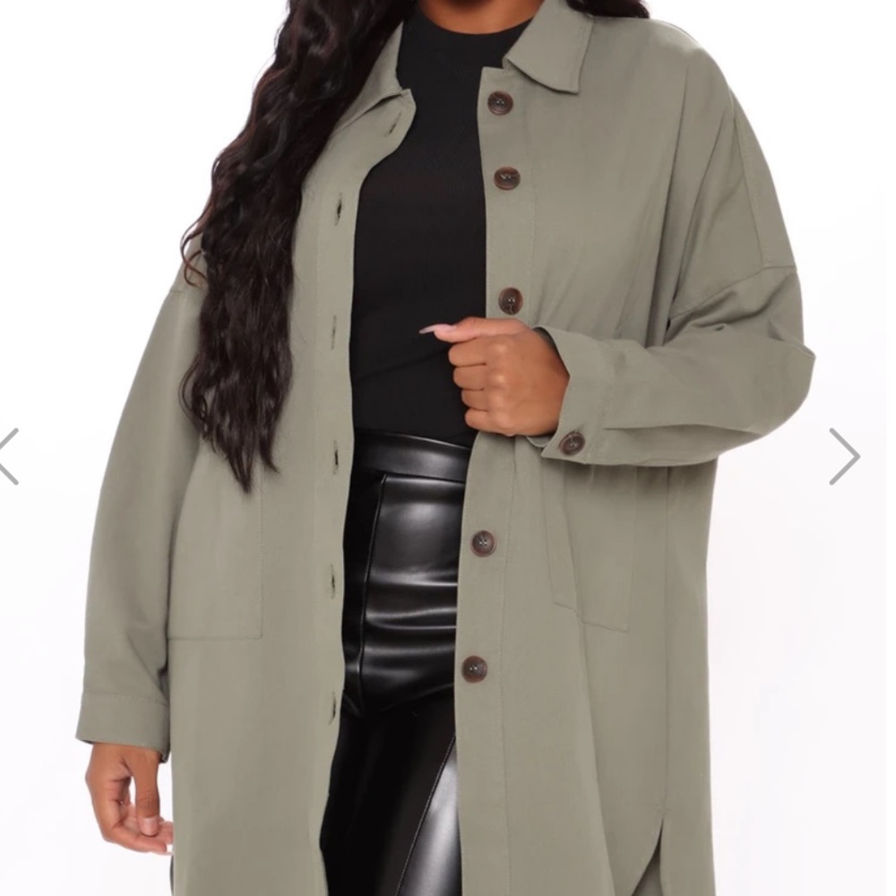 Oversized shirt jacket